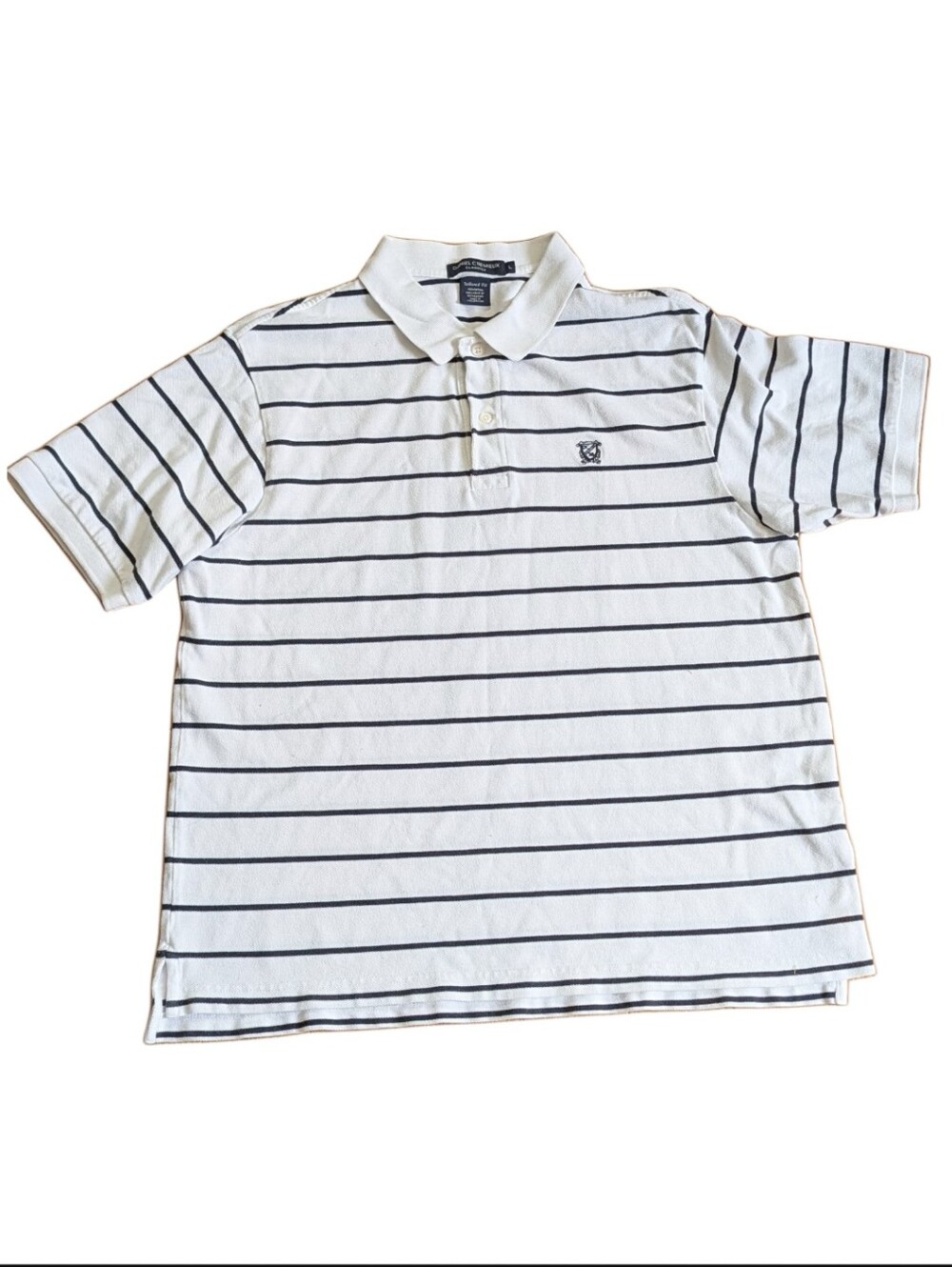 Daniel Cremieux Classic Club Striped 100% Cotton Preppy Tailored Fit Polo Shirt